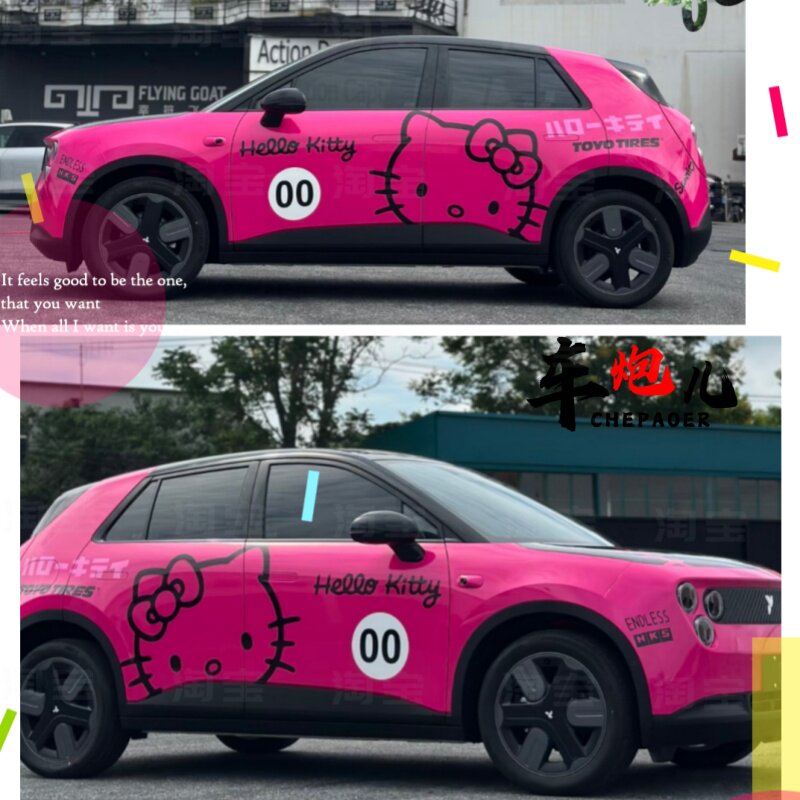 定制卡通Kitty猫防水车身贴