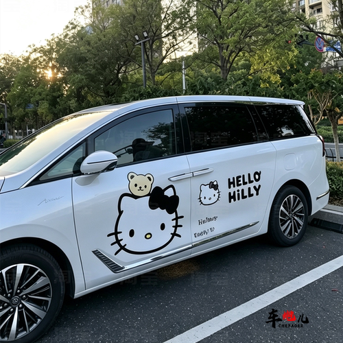 凯蒂猫卡通防水车身贴纸