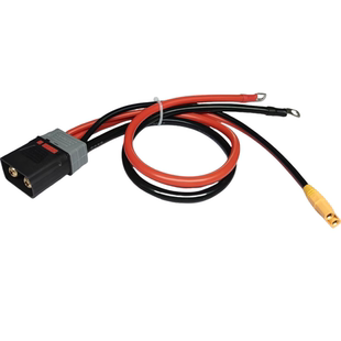 电动车电池QS10P分流线充电线公母插头线210A大电流防打火插头线