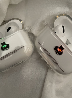 fragment藤原浩卡比兽airpodsapple苹果耳机耳机壳 透明保护套