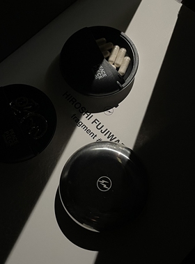 mopa藤原浩小药盒药携带便携式随身黑色糖果盒药片盒方便不锈钢