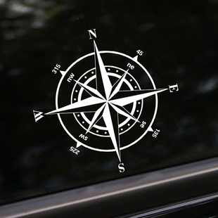 饰贴 装 指南针汽车贴纸户外越野车个性 贴画BJ40坦克300jeep改装