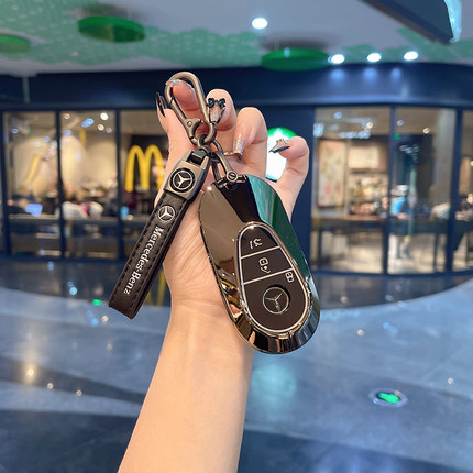 适用于新款奔驰E300钥匙套C级C300L壳C260L新S级S400包cla300车扣