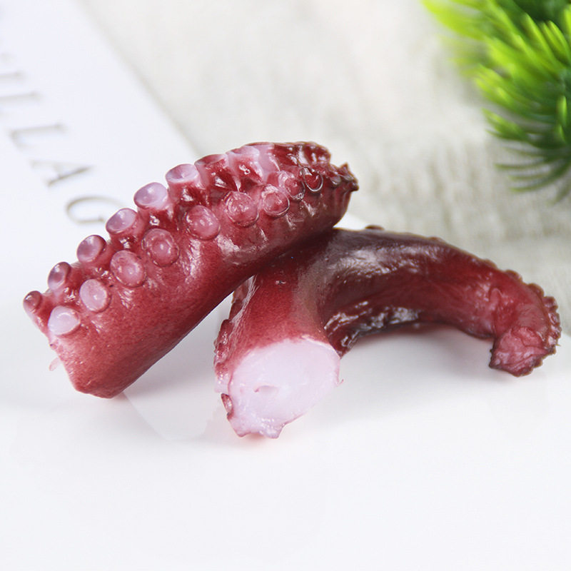 跨境爆款pvc仿真海鲜食玩章鱼八爪鱼须玩具拍摄道具假鱿鱼须模型