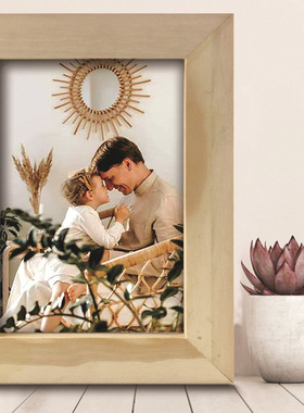 未完成的松木相框适用于