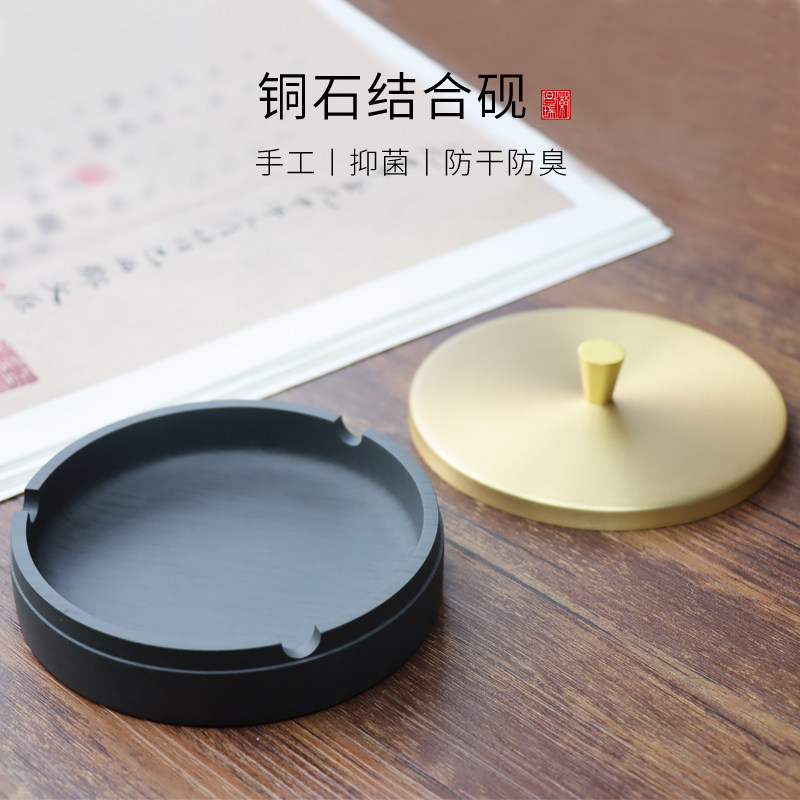 多功能笔搁歙砚砚台书法书画实用砚池下墨快发墨如油墨盘墨条研磨安徽名砚文房四宝天然原石砚