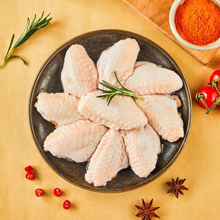 刘家河鸡中翅1kg冷冻清真鸡翅中奥尔良烤翅烧烤可乐纯干鸡翅 包邮