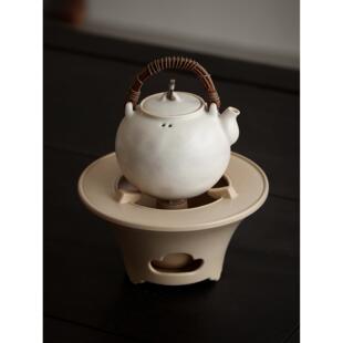 天野云轩茶炉酒精炉景德镇陶瓷炉暖茶壶暖酒炉套装白粘土草灰