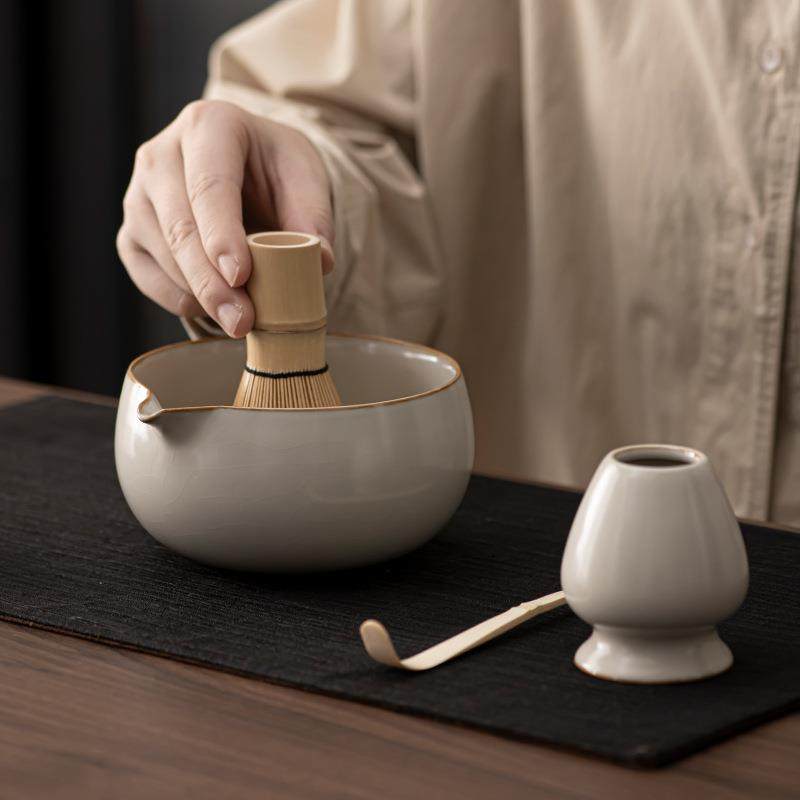 抹茶茶道工具百本立茶筅立茶碗家用整套宋代点茶器茶筅套装