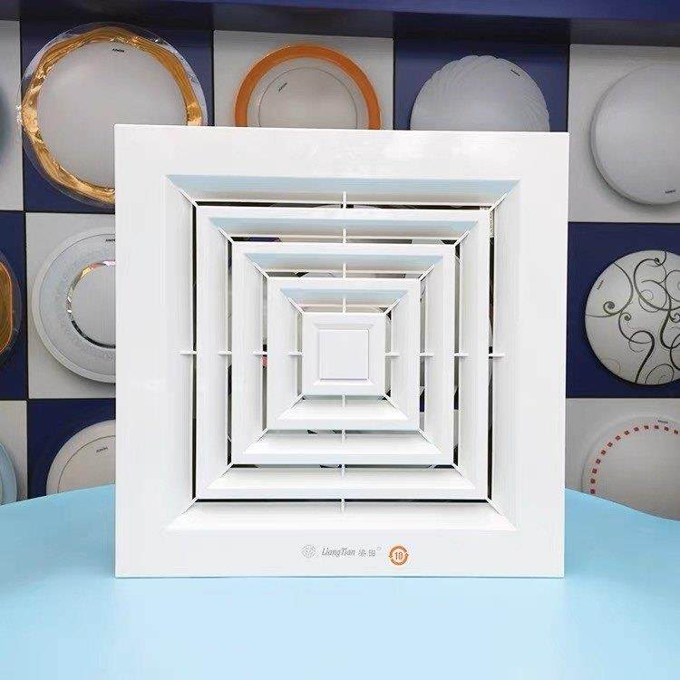 梁田排气扇天花直排式10寸天花扇方形家用抽风机排风扇APT25