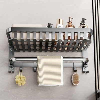 太空铝卫生间专用置物架免打孔