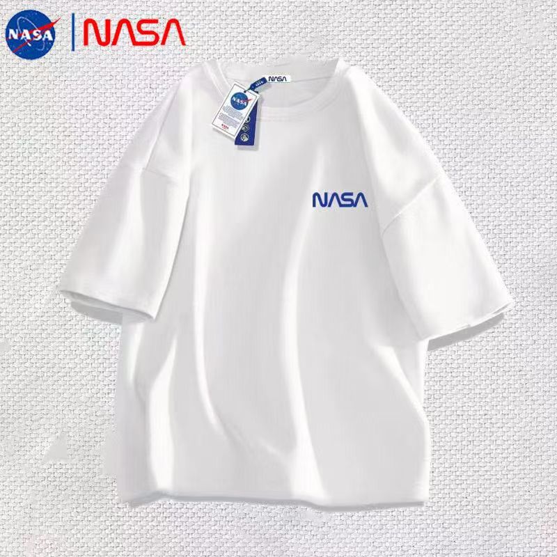 NASA白色短袖男士夏季薄款简约宽松简约ins新款2026百搭半袖T恤12