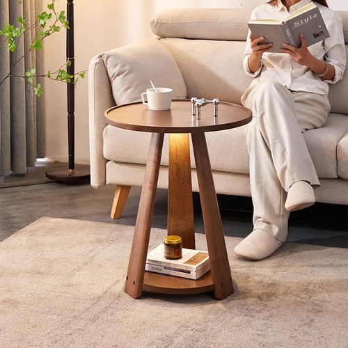 盛飞轻奢实木小茶几沙发边几