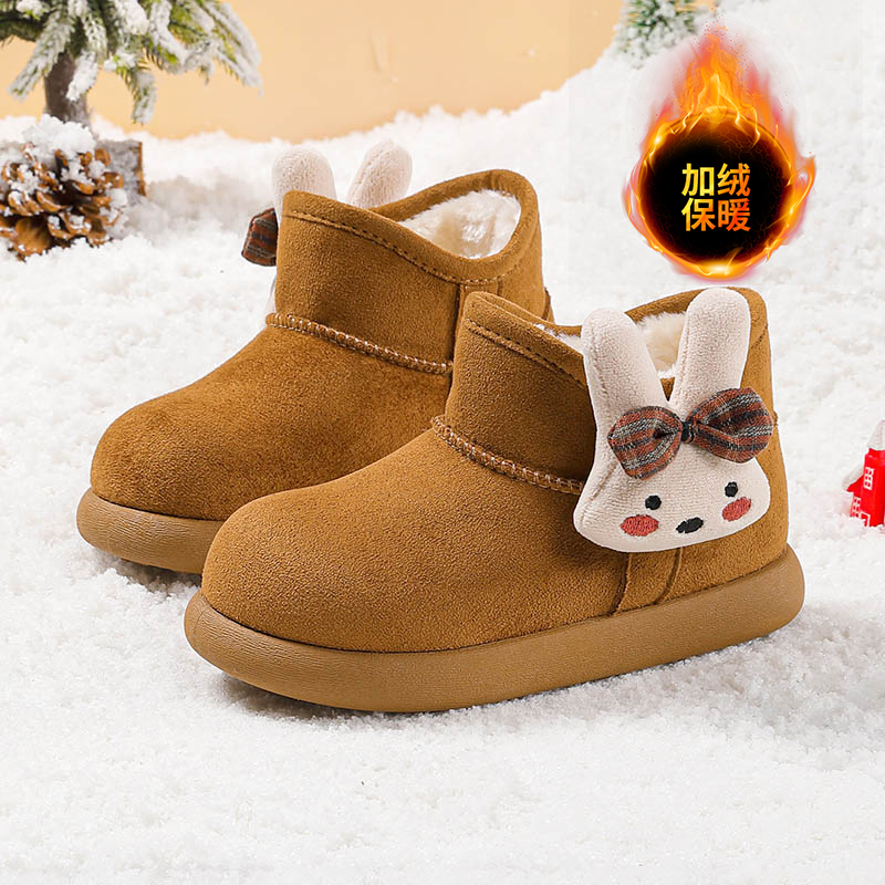 米菲儿童冬季短绒加厚保暖雪地靴