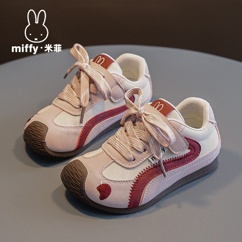 Miffy米菲童鞋女童运动鞋2026春秋新款网面透气休闲德训鞋跑步鞋