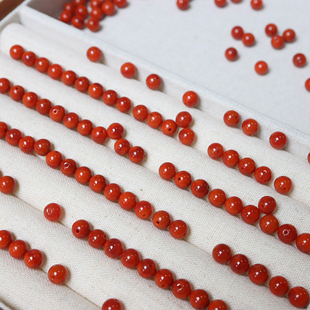 6mm高品质天然原矿无胶裂无烤川料瓦西南红柿子玫瑰满肉DIY散珠