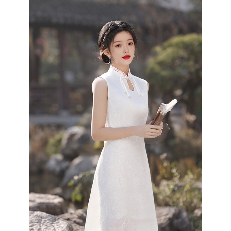 黎水润物2025春夏新款国风新中式黎锦提花原创气质显瘦女装连衣裙