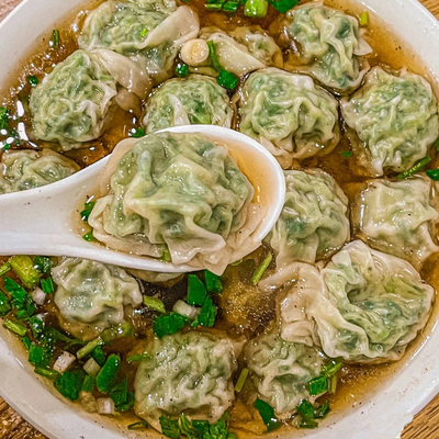 荠菜鲜肉馄饨手工现包速食早餐