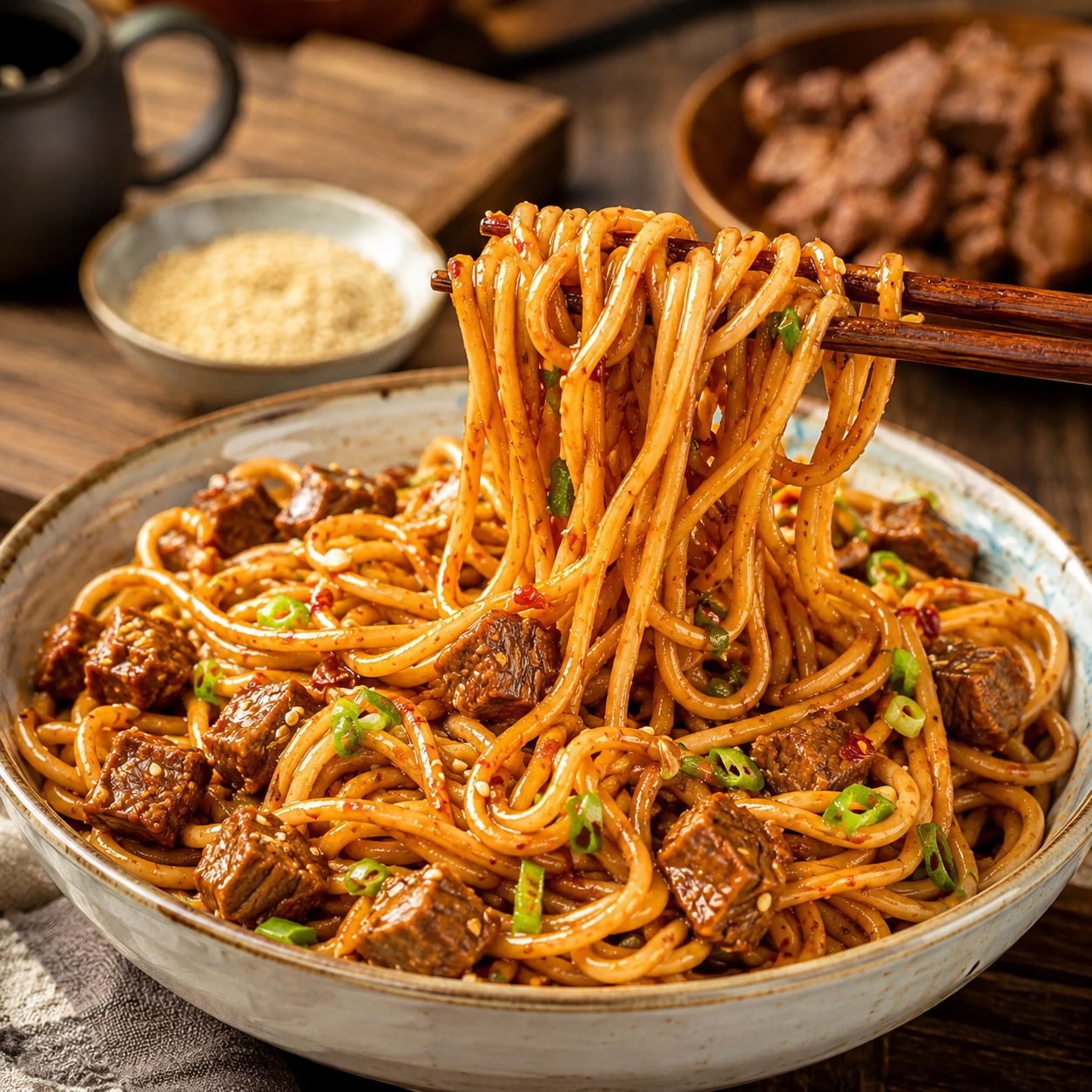 【主播推荐】牛肉杂酱面牛肉面袋装麻辣烫正宗食材爽口代餐下班