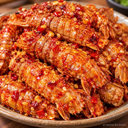 香辣琵琶虾即食下酒菜速食虾零食