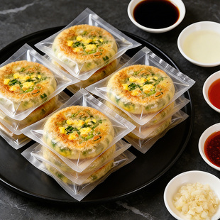 【网红同款】速冻韭菜薄皮馅饼少油香煎爆汁生煎锅贴外酥里嫩ST