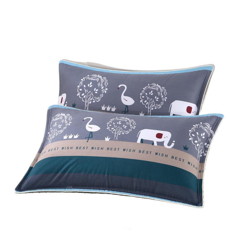 87694740家枕套ns风用个48x74cm一对装40*i60整头套单人100棉枕头