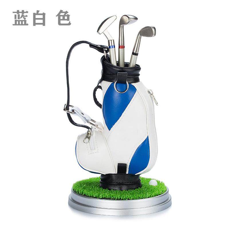 热销尔夫礼品摆件笔筒创意商务礼品实用办公桌装饰品笔筒