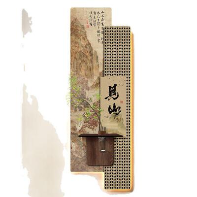 中式古风玄关墙面装饰画茶室宋美学国风书法场景布置挂画静心