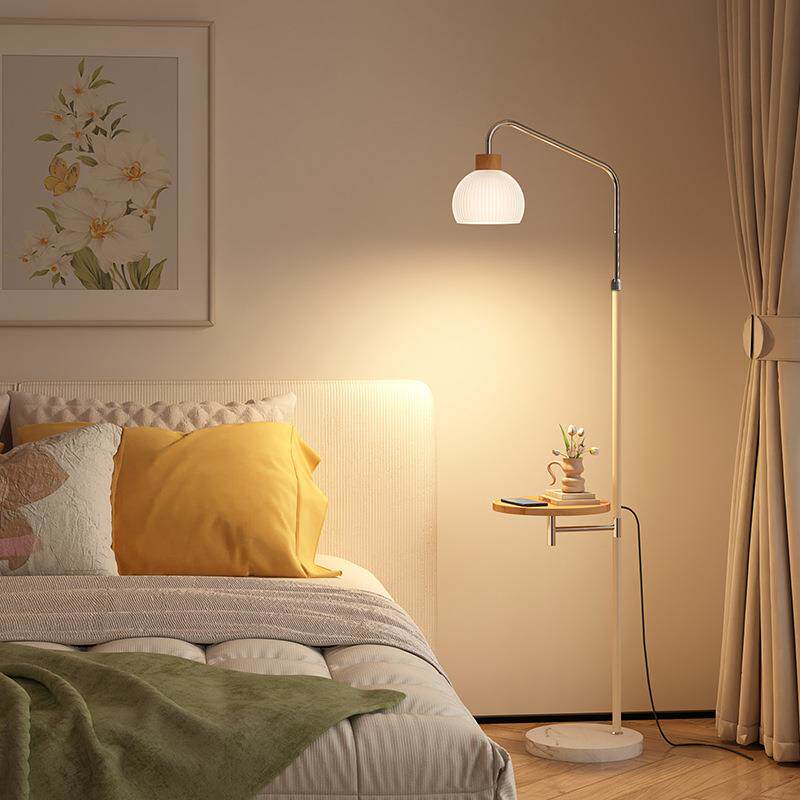 法式中古风落地灯客厅卧室沙发旁边几高级感氛围美式复古床头台灯