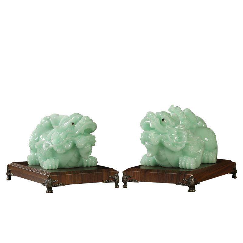 招财貔貅摆件一对貔恘高档办公室老板桌客厅前台装饰店铺开业礼品