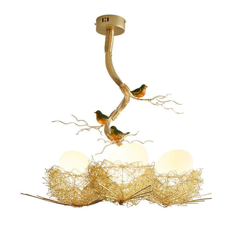 北欧乡村风鸟巢吊灯个性吧台灯饰网红时尚创意餐厅灯走廊过道灯具,家装灯饰光源,客厅吸顶灯,淘宝优惠券,粉丝福利购,淘宝优惠卷