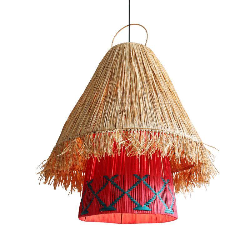 中式餐厅吊灯餐饮酒店饭店火锅店烧烤店灯具草编灯复古茶室吊灯,家装灯饰光源,智能吊灯,淘宝优惠券,粉丝福利购,淘宝优惠卷