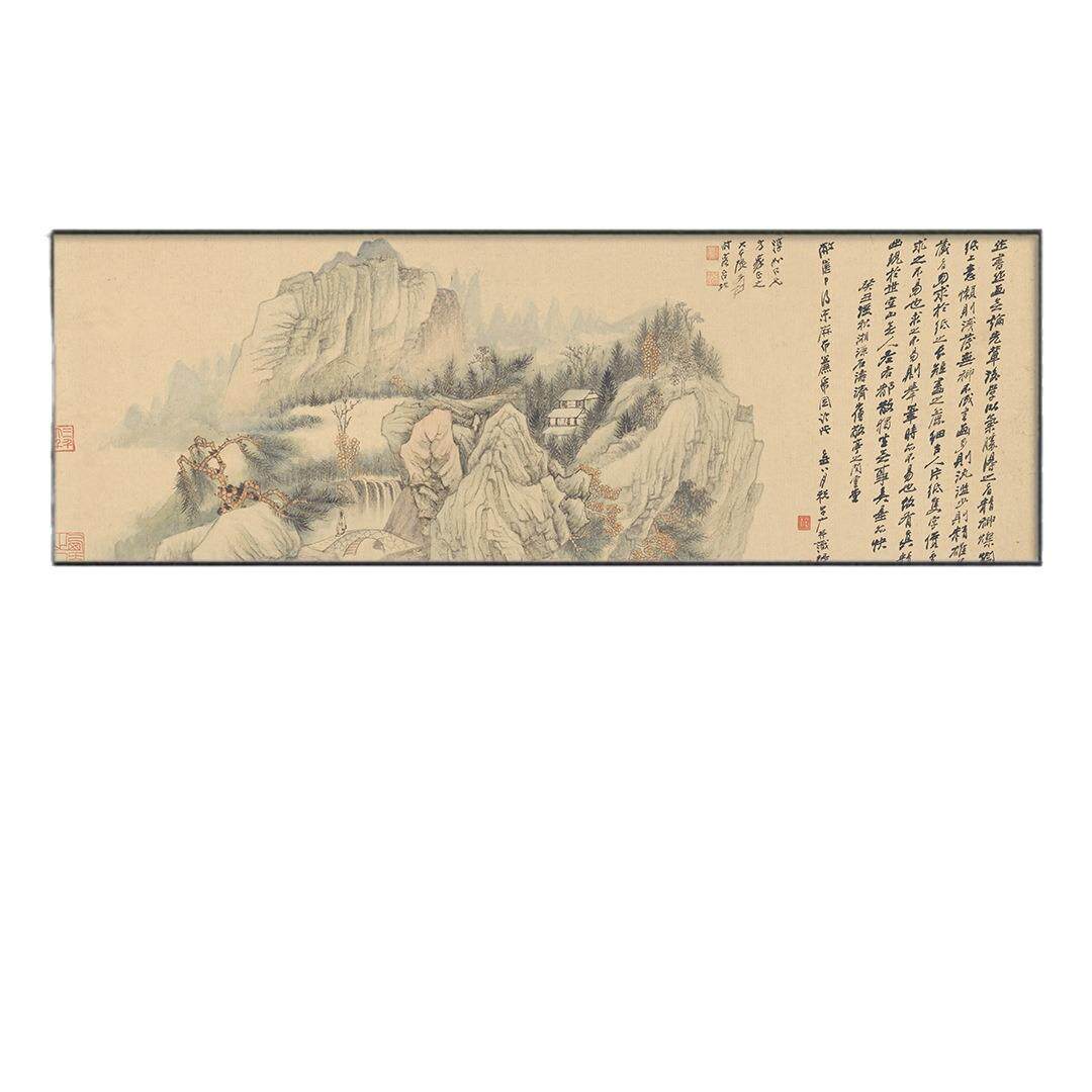 清明上河图中式客厅装饰挂画横幅国画古画书房办公室茶室字画壁画