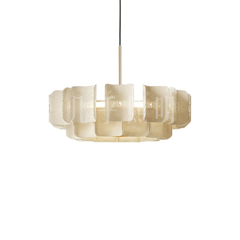 侘寂风客13138厅吊法式轻奢202年新款大3气餐厅室样板房灯设卧计