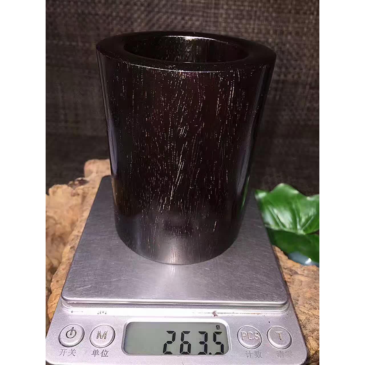 印度小叶紫檀拆房老料爆星笔筒一木挖手工制作精细流畅9.2*7.2cm