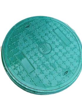 树脂圆井盖700绿色树脂复合井盖小区道路树脂井盖