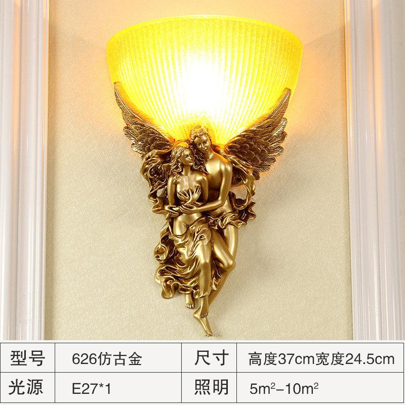 欧式客厅背景墙装饰头壁灯过楼梯灯卧室害羞天使床灯美复古酒店工