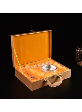 新款百福银碗三件套筷子勺子碗婚庆会销保险制定工艺商务礼品