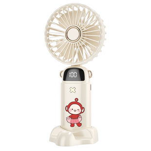天线宝宝女小风扇便携式充电小型折叠随身电风扇挂脖手持静音办公室桌上桌面迷你usb学生手拿降温神器吹辅食