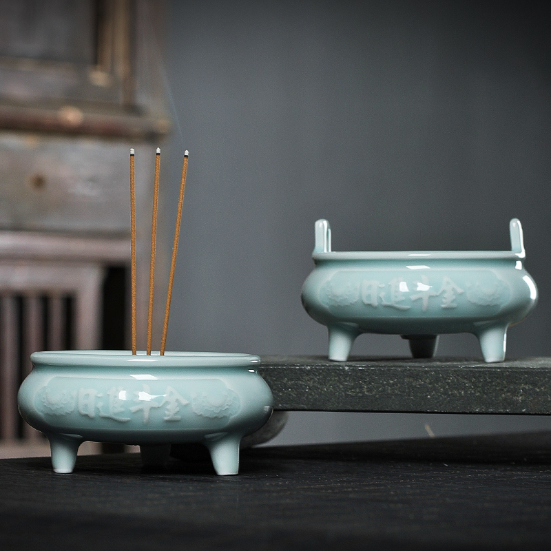 青瓷香炉家用室内供佛烧香炉