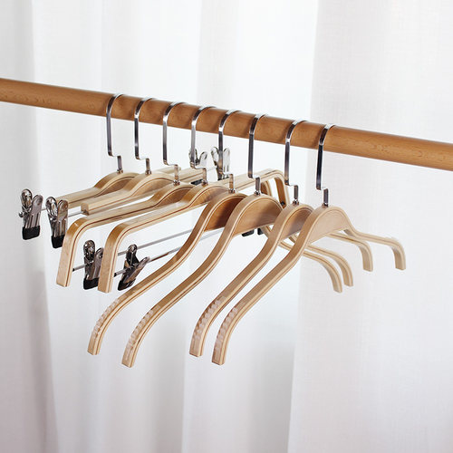 实木成人无痕服装店衣架批发