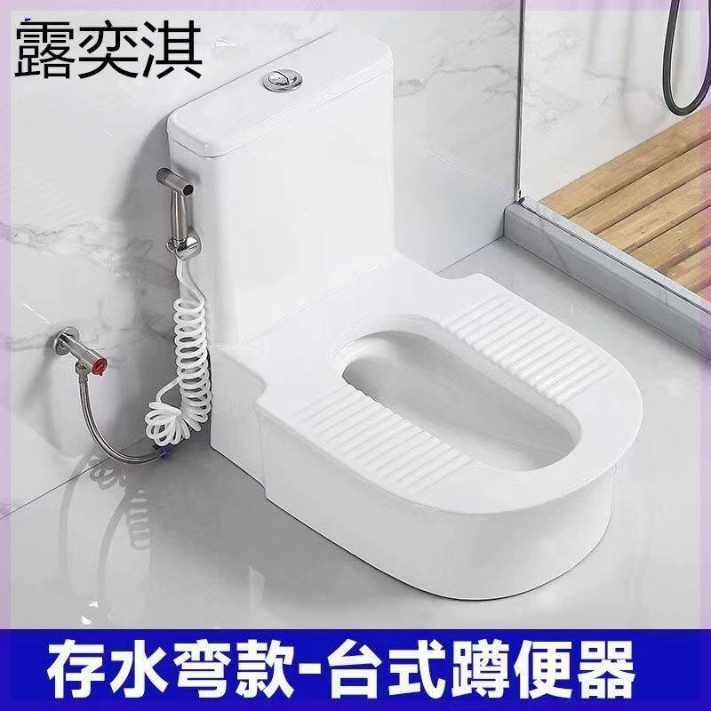 虹吸式马桶蹲便器一体免挖坑蹲便器马桶坐便改蹲便神器台式蹲便器