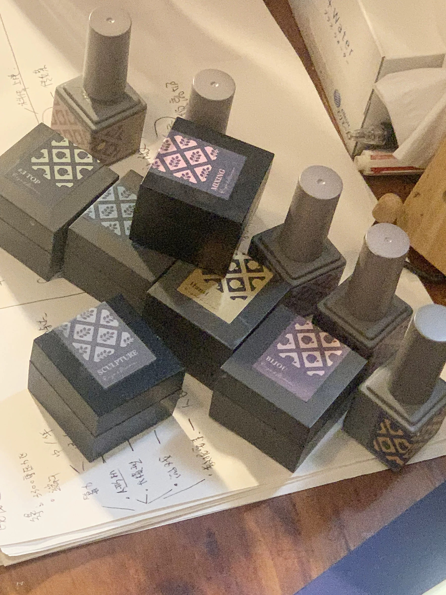 RM功能胶林檎与含羞草瓶装罐装功能胶底胶封层粘钻胶蹭粉封层