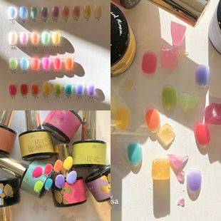 甲油胶白白纯净通透陶瓷灰纱韩风塑料荧光色美甲 Rmmaru奶玻璃瓶装