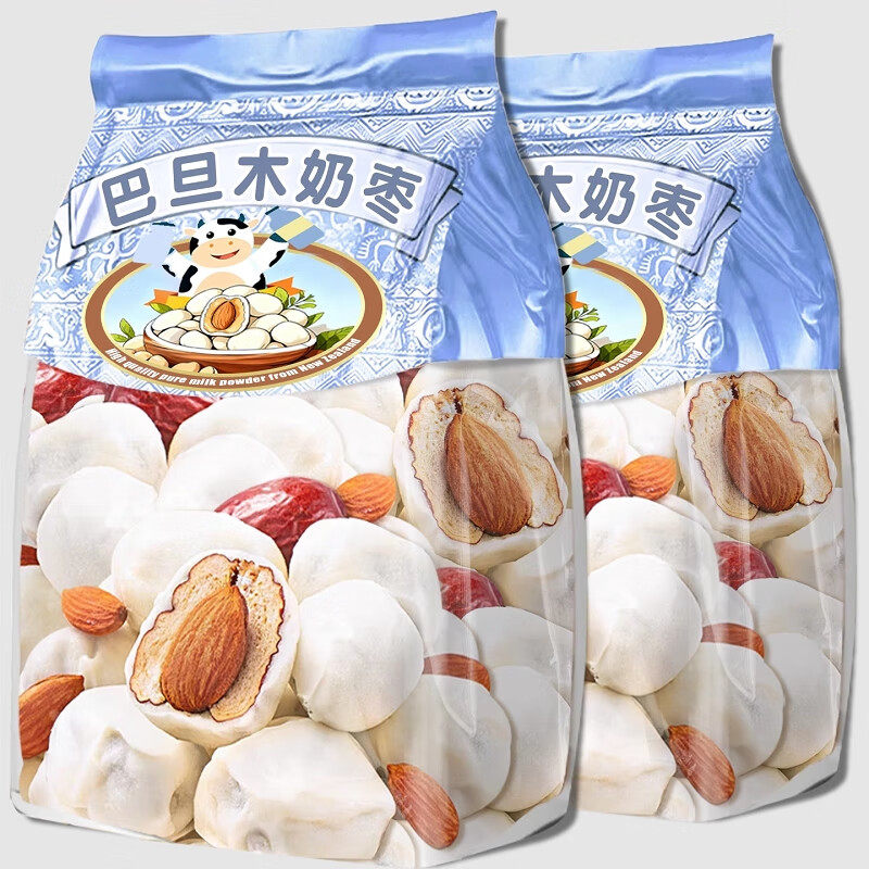 网红巴旦木奶枣夹心儿童零食整箱奶香红枣酪新疆特产休闲食品小吃