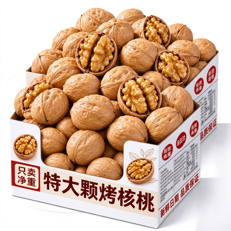 手剥烤核桃新疆特产级2026新货薄皮干果仁休闲坚果儿孕童妇小零食