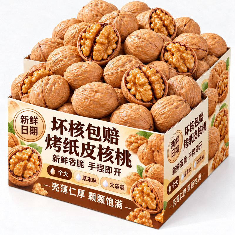0添加!新疆特级!薄壳烤核桃