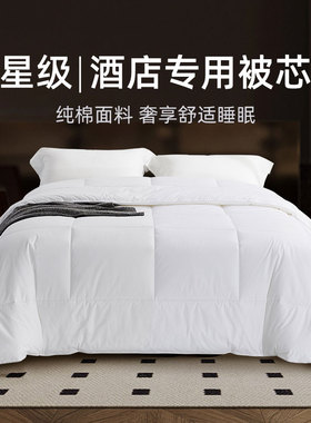 星级酒店被子床上用品纯棉白色全棉宾馆空调被夏凉被民宿专用被芯