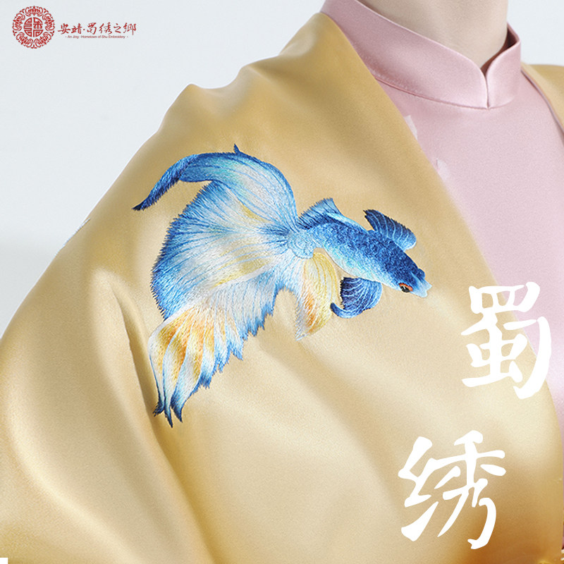 中国风安靖蜀绣之乡手工刺绣蜀绣