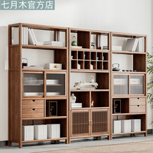 新中式实木博古架多宝阁茶叶展示柜老榆木置物架子茶室摆件陈列